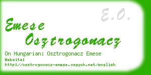 emese osztrogonacz business card